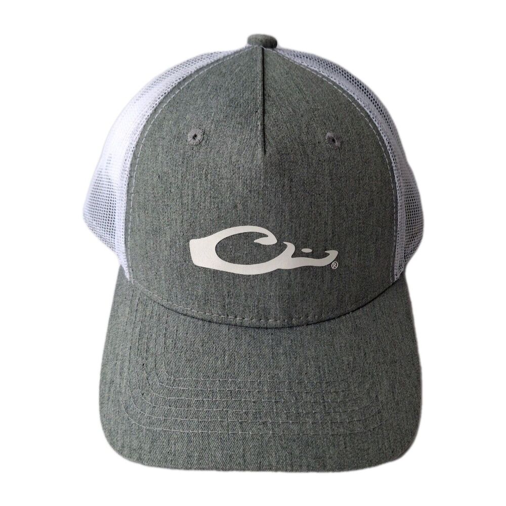 Drake Waterfowl Gray  Trucker Hat Cap Hunting Outdoors Snap Back Adjustable NWT